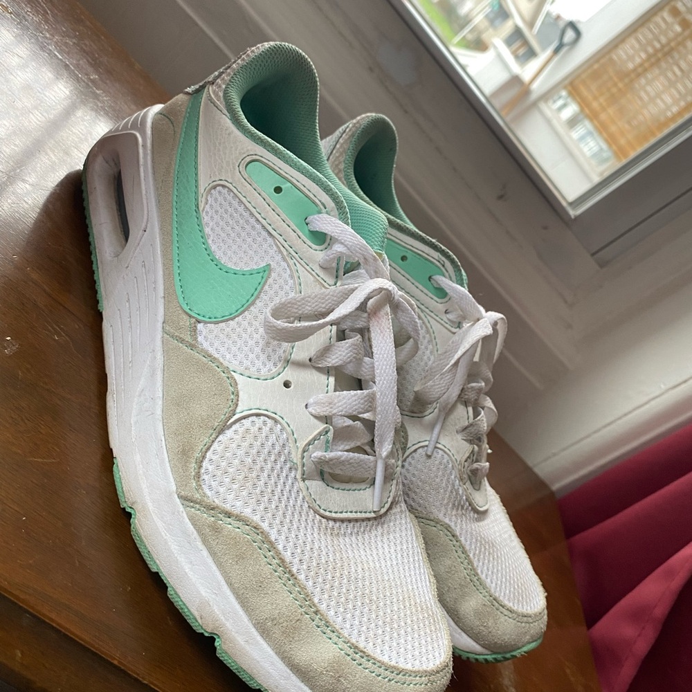 Nike Women’s White and Mint Green Running Sneaker